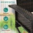 thumbnail image 6 of 3-Seats Wicker Hanging Porch Swing Chair Outdoor Gray Rattan Patio Swing Lounge 3 Back Cushions Capacity for Garden, Balcony, Living Room, 6 of 9