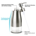 thumbnail image 4 of Refillable Soap Dispenser Brushed Stainless Steel and Glass Design for Modern Kitchen and Bathroom, 4 of 7