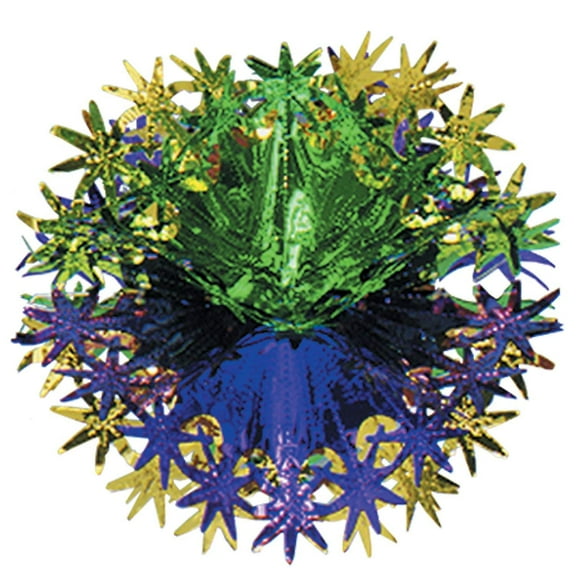 Star Ball 12" Gold, Green, Purple - 12 Pack (1 Per Package)