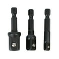 thumbnail image 4 of 3Pc Socket Adapter Set Hex Shank Extension With 1 4 3 8 And 1 2 Inch Sockets Rust Resistant Chrome Vanadium Steel, 4 of 6