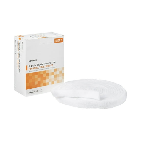 McKesson Tubular Elastic Retainer Net - 6 in x 25 yd, Size 1, 1 Count, 1 Pack