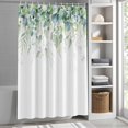 thumbnail image 3 of Green Eucalyptus Leaves Fabric Shower Curtain Spring Plant Washable Shower Curtains for Bathroom, Waterproof Bath Curtain with Hooks Home Decor 36x72in, 3 of 8