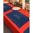 thumbnail image 4 of Christmas Placemats Set of 6 Merry Christmas Tree Christmas Placemats for Dining Table Snowflake Blue Table Mat Winter Holiday Home Party Kitchen Table Decorations, 4 of 6