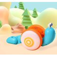 thumbnail image 3 of Juguete de caracol con correa para niños Juguete de cuerda para niños pequeños con luz y música (naranja azul) kaili Sencillez, 3 of 4