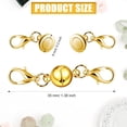 thumbnail image 5 of 10 Pieces Locking Magnetic Jewelry Clasps Round Magnetic Lobster Clasps Locking Closures Bracelet Necklace Clasps Extender for Jewelry Bracelet Necklace Making, 0.3 Inch (Gold), 5 of 5