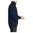 thumbnail image 3 of Mens 1/4 Zip Cotton/Poly Fleece Sweatshirt True Navy 4X-Large, 3 of 8