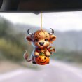 thumbnail image 4 of Hogar y jardín, adornos colgantes, colgante de calabaza de vaca, acrílico plano, espejo retrovisor, decoración, colgante para fiesta navideña, gota colgante, 4 of 5