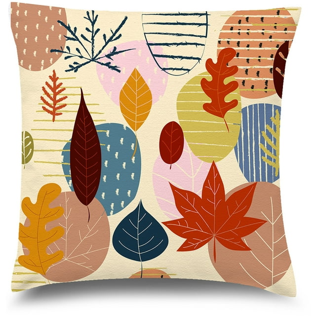 Awkward Styles Leaves Decorative Pillow Covers Autumn Print Throw Cushion Case