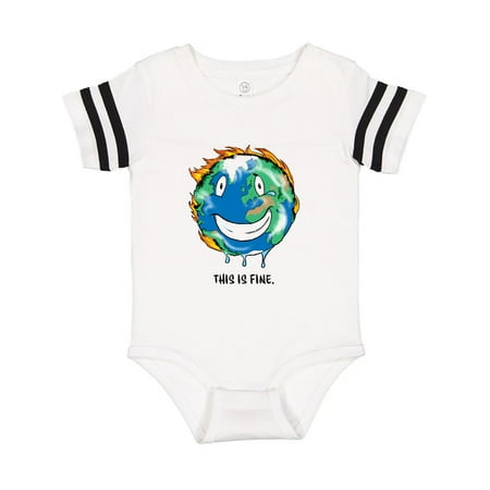 

Inktastic This is Fine Earth on Fire Gift Baby Boy or Baby Girl Bodysuit