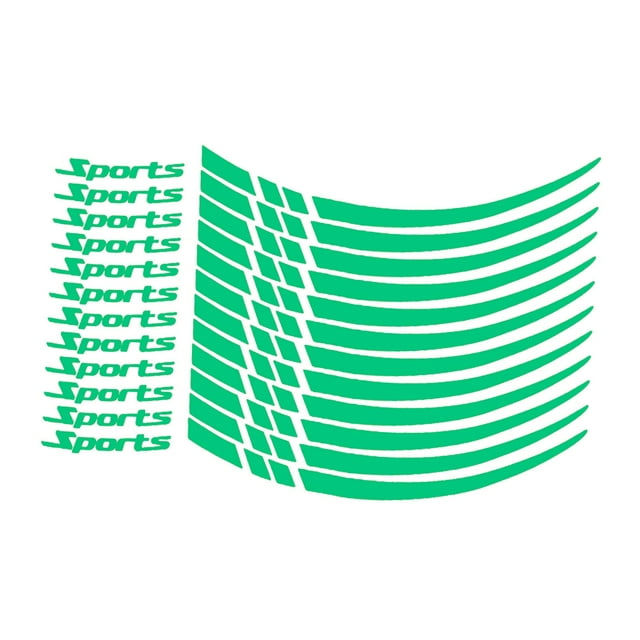 jinwen Car Wheel Hub Stickers Wheel Reflective Stickers Universal Easily Install Waterproof Car SUV Wheel Accessory Wheel Hub Decals Reflective Green