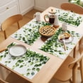 thumbnail image 5 of Green Leaves Placemats Set of 12 Farmhouse Pastoral Simple Leaf Vines Place Mats Indoor Wipeable Table Mats Washable Cloth Dining Table Placemats for Kitchen Holiday Party Home Decor 13x19 Inch, 5 of 9