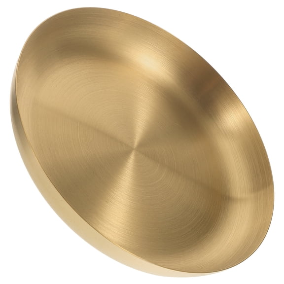 Raindrops Stainless Steel Gold Dinner Plates 1Set 7.9In Round Flat Bottom