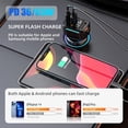 thumbnail image 3 of Cargador de coche para encendedor de cigarrillos USB de 80 W, 3 puertos PD3.0 y QC3.0, enchufe USB C para encendedor de cigarrillos súper rápido con cargador de coche USB con voltímetro LED Excelente Rendimiento, 3 of 5