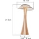 thumbnail image 5 of Lámpara de mesa USB regulable Lámpara de noche recargable - Lámpara de noche LED rosa táctil Lámpara de mesa inalámbrica de 3W diseño PMMA luz de noche moderna para habitación infantil y oficina Zhivalor BST3080043, 5 of 5