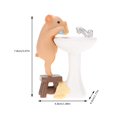 thumbnail image 2 of Keepkap Estatua de Cerdo Mini Figura de Cerdo Resina Decoración del hogar Estatua de jardín de Animales de la Suerte para Micro Paisaje (El Cerdo se cepilla los Dientes), 2 of 5
