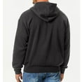 thumbnail image 3 of Mohiass Mens Full Zip Casual Cotton Hooded Fleece Drawstring Hoodies Pullover Sweatshirts Casual Long Sleeve Shirts Dark Gray 3XL, 3 of 4