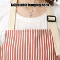 thumbnail image 6 of YiJuHui 2pcs Waterproof Striped Chef Apron with Pockets - Adjustable Kitchen Cooking Baking Bib for Adults - Cotton Linen Blend Protective Wear, 6 of 6