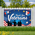 thumbnail image 6 of Patriotic Design Thank You Veterans Event Banner Military Flags Stars for Veterans Day Celebration Ceremony Honor, 6 of 8