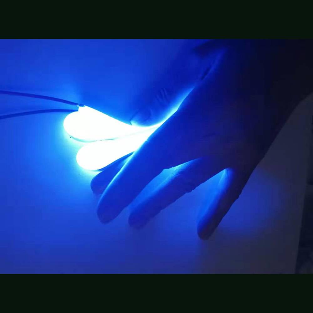 16.4ft COB Flexible LED Strip Light - 528 LEDs/m, DC 12V/24V, Bendable Tape Light (Blue) - For Indoor/Outdoor Decor, Cuttable Every 45mm