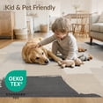 thumbnail image 4 of ODIKA 8'x10' Washable Area Rug Plush Geometric Large Neutral Gradient Block Farmhouse Beige for Dining Room, Office, Lounge, Non-Slip Chair-Friendly Mat, 4 of 7