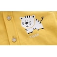thumbnail image 6 of Boys Shirts Kids Long Sleeve Cotton Cute Cartoon Lapel Shirt Blouse Clothes Boys' Tops Yellow 2 Years-3 Years, 6 of 7
