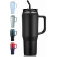 thumbnail image 7 of 40 oz Tumbler with Handle, Insulated Tumblers with Lid and Straw, Large   Water Bottle Jug, Thermal Stainless  Travel Coffee Mug Cup, Black, 7 of 7