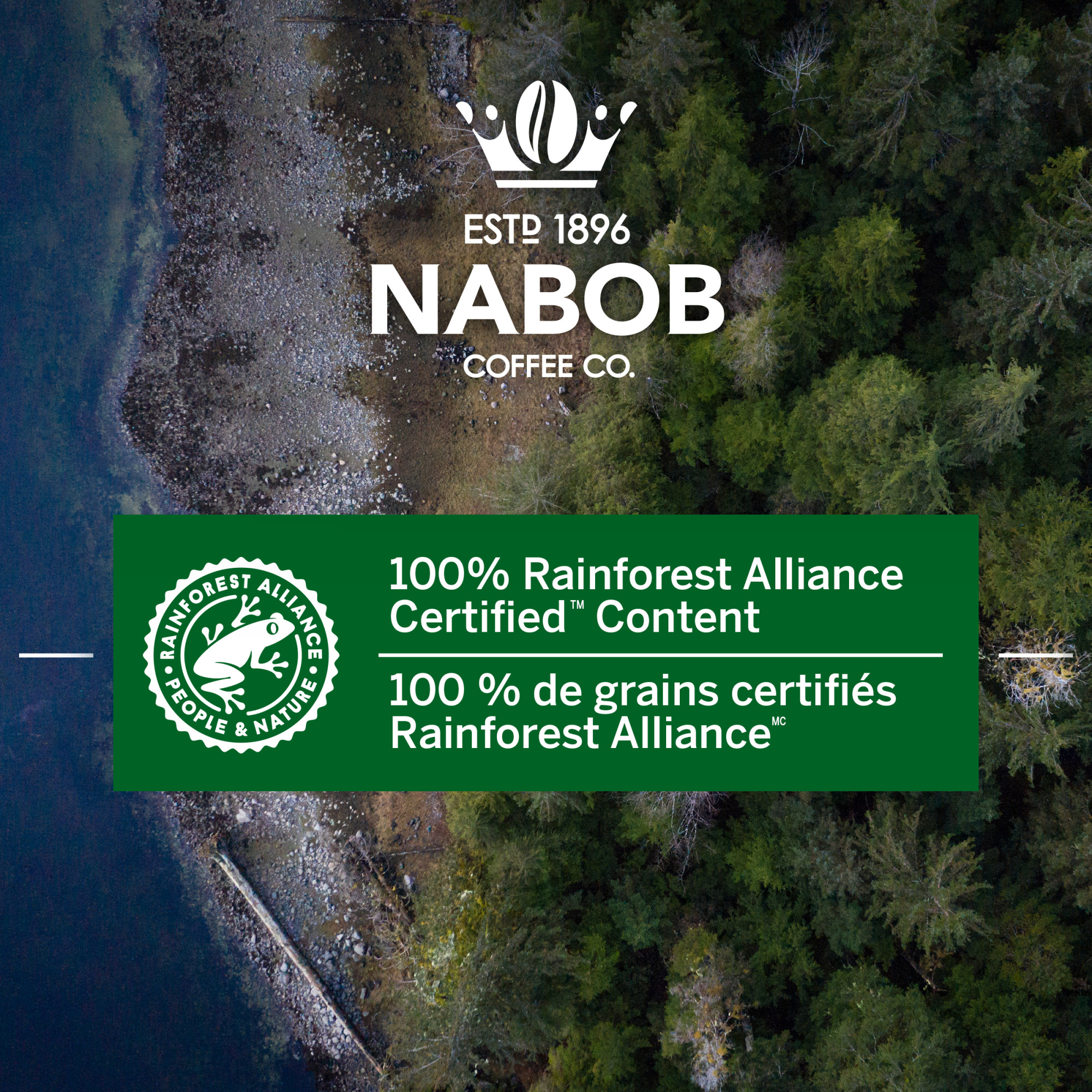 Café moulu à torréfaction moyenne Nabob 1896 Tradition, boîte de 340 g 340 g