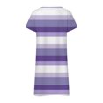 thumbnail image 5 of Dyegold Sundresses for Women Casual Beach - Shirt Dress for Women V Neck Short Sleeve Striped Midi Tshirt Sun Dresses ​Plus Size Casual Flowy ​Vacation ​Dresses, 5 of 5