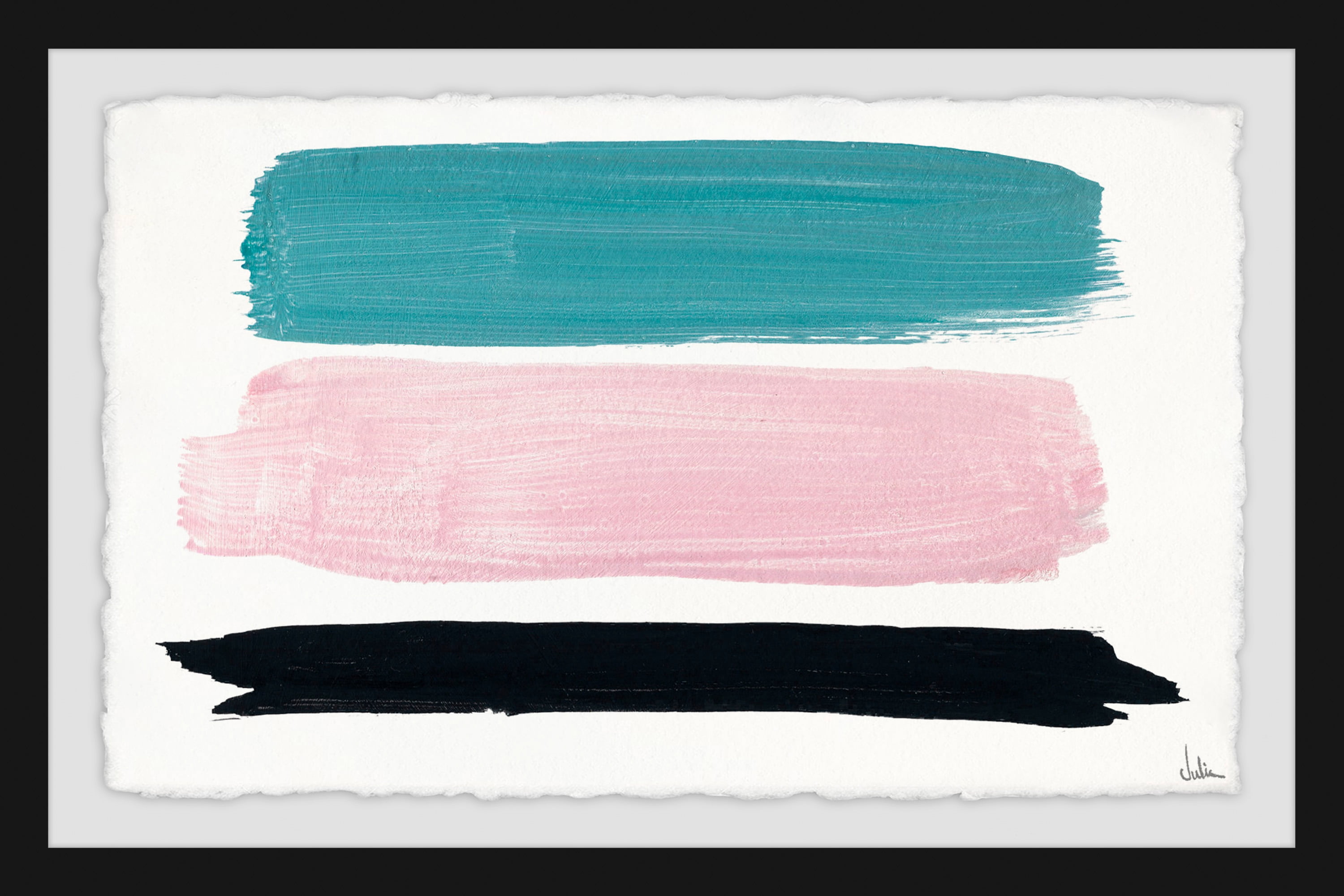 Horizontal Swatches Framed Painting Print