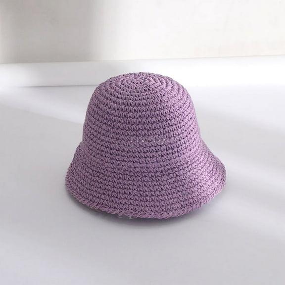 YooGuoGuo Minimalist Straw Woven Bucket Hat For Women, Breathable And Sun Shading Straw Hat For Summer Vacation, Foldable Sun Protection Fisherman Hat For Beach Vacation