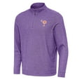 thumbnail image 2 of Men's Antigua  Heather Purple Clemson Tigers Palmetto Series Subtle Quarter-Zip Pullover, 2 of 3