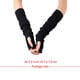 thumbnail image 3 of Sonducket 1 par de guantes sin dedos de alta elasticidad para brazo largo, múltiples colocaciones, manga de punto, protección para muñeca, montañismo guantes y mitones Volante Negro, 3 of 6