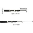 thumbnail image 4 of Yoqb Ice Fishing Rod,Carbon Fiber Telescopic River Shrimp Carp Fishing Pole with Silicone Handle Lightweight for Saltwater Freshwater A110, 4 of 7