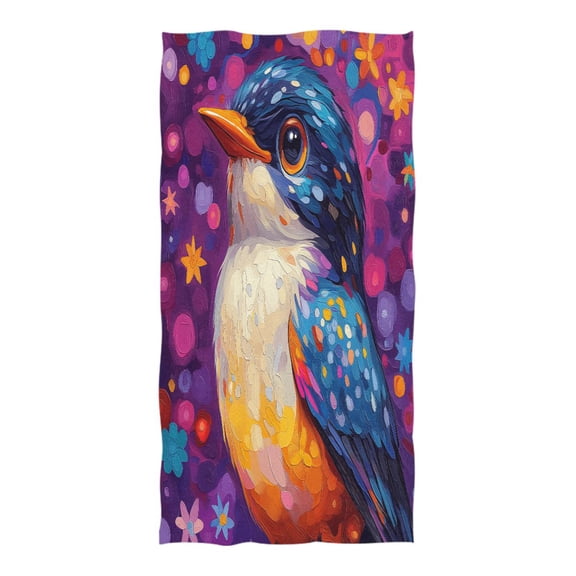 Oversized Beach Towel Extra Large Absorbent Microfiber Bath Towels Soft Quick Drying Cute Colorful Bbird 74"x37"