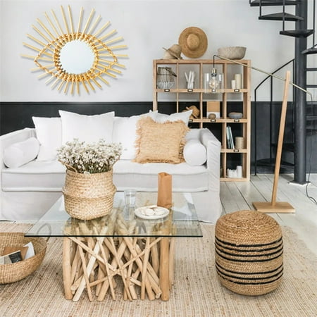 Leking Rattan Mirror Creative Art Decoration Round Wall Hanging For Livingroom Kitchen Bathroom Canada - Living Room Mirror Wall Hanging Leking Rattan Mirror Creative Art Decoration Round Wall Hanging For Livingroom Kitchen Bathroom Canada - Living Room Mirror Wall Hanging