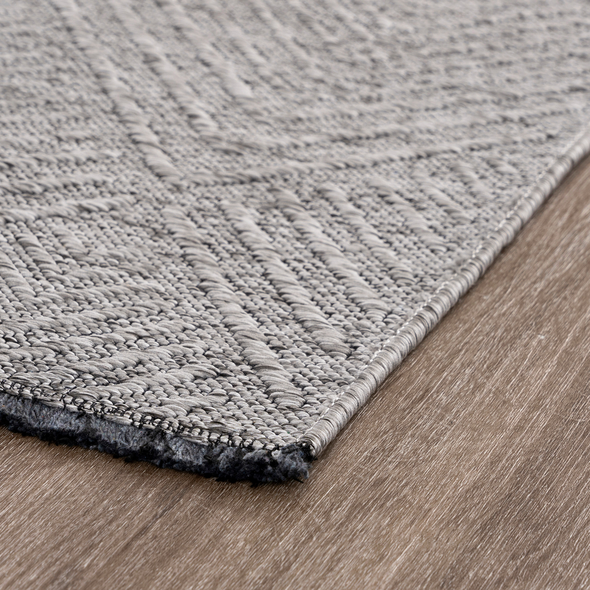 Alma Transitional 8' x 10' Light Gray and Stone Grey, Machine Washable Polyester & Cotton Indoor Area Rug