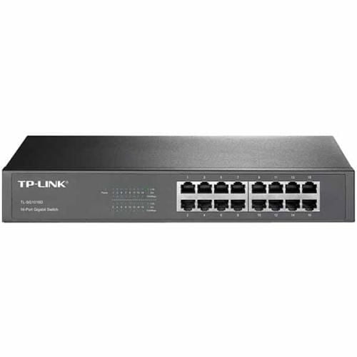 TP-LINK TL-SG1016D 10/100/1000Mbps 16-Port Gigabit 13-inch Rackmountable Switch, 32Gbps Capacity