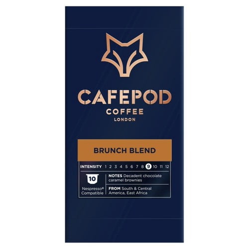 CafePod Brunch Blend Nespresso Compatible Aluminium Coffee Pods, 10 pods per pack, British Import (Pack of 3)