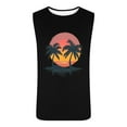 thumbnail image 4 of Cmfcve Men's Graphic Tank Top Crew Neck Sleeveless Beach Tees Printed Elastic Muscle Tank Top, 4 of 5