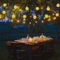 thumbnail image 4 of Cadena de luces LED con forma de bola de cristal solar, luces LED de gran tamaño con burbujas, impermeables, para decoración de exteriores, patios y jardines, luces navideñas, 4 of 5