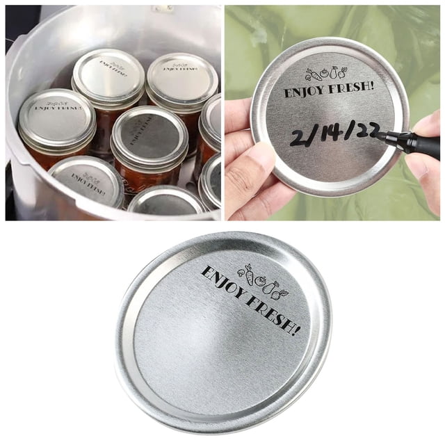 Organisateur de Rangement pour Enfants Grands Sacs en Cire d'Abeille Réutilisables Couvercle Rond en Silicone 86mm Durable pour Conserver les Aliments s'Adapte à la Plupart des Bocaux Standards