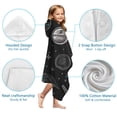 thumbnail image 7 of Black Gothic Hand Skull Star Pattern Hooded Bath Towel，60"x35" for Ages 3 To 12 Kids, Quick Dry Lightweight Soft Microfiber Hood Beach Towel Cover Up for Kids, 7 of 7