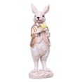 thumbnail image 3 of Estatua de conejo de Pascua, figura de conejo, escultura de animal, adorno de mesa para escritorio Corazón de plata, 3 of 9