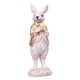 thumbnail image 3 of Estatua de conejo de Pascua, figura coleccionable para decoración del hogar, obra de arte de mesa Corazón de plata, 3 of 9