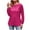 Hot Pink, variant on Patlollav Pntutb Womens Blouses,Ladies Casual Solid Color Long Sleeve Shirts