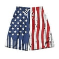 thumbnail image 3 of cllios 4th of July Mens Swim Trunks 5 Inch Quick Dry Board Shorts Bathing Suits Red White and Blue Printed Swimwear Big and Tall Drawstring Surfing Shorts with Pockets, 3 of 5