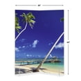 thumbnail image 2 of Portable Bi-folding Rigid Honeycomb Corrugate Floor Partition - Beach Print 46L" x 9W" x 60H", 2 of 2