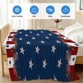 thumbnail image 4 of Country Star Farm Cooling Blanket,Lightweight Breathable Summer Throw Blanket with Double Sided Cold Effect,Red Blue Patriots Stripe American Flag Picnic Blankets Bed Sheet for Hot Sleepers 50"x60", 4 of 8