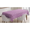 thumbnail image 1 of Velociraptor Tablecloth, Vibrant Silhouette of Tyrannosaurus Pastel Trex Fossil Creatures Girls, Rectangular Table Cover for Dining Room Kitchen, 60 X 84 Inches, Baby Pink Fuchsia, by Ambesonne, 1 of 3