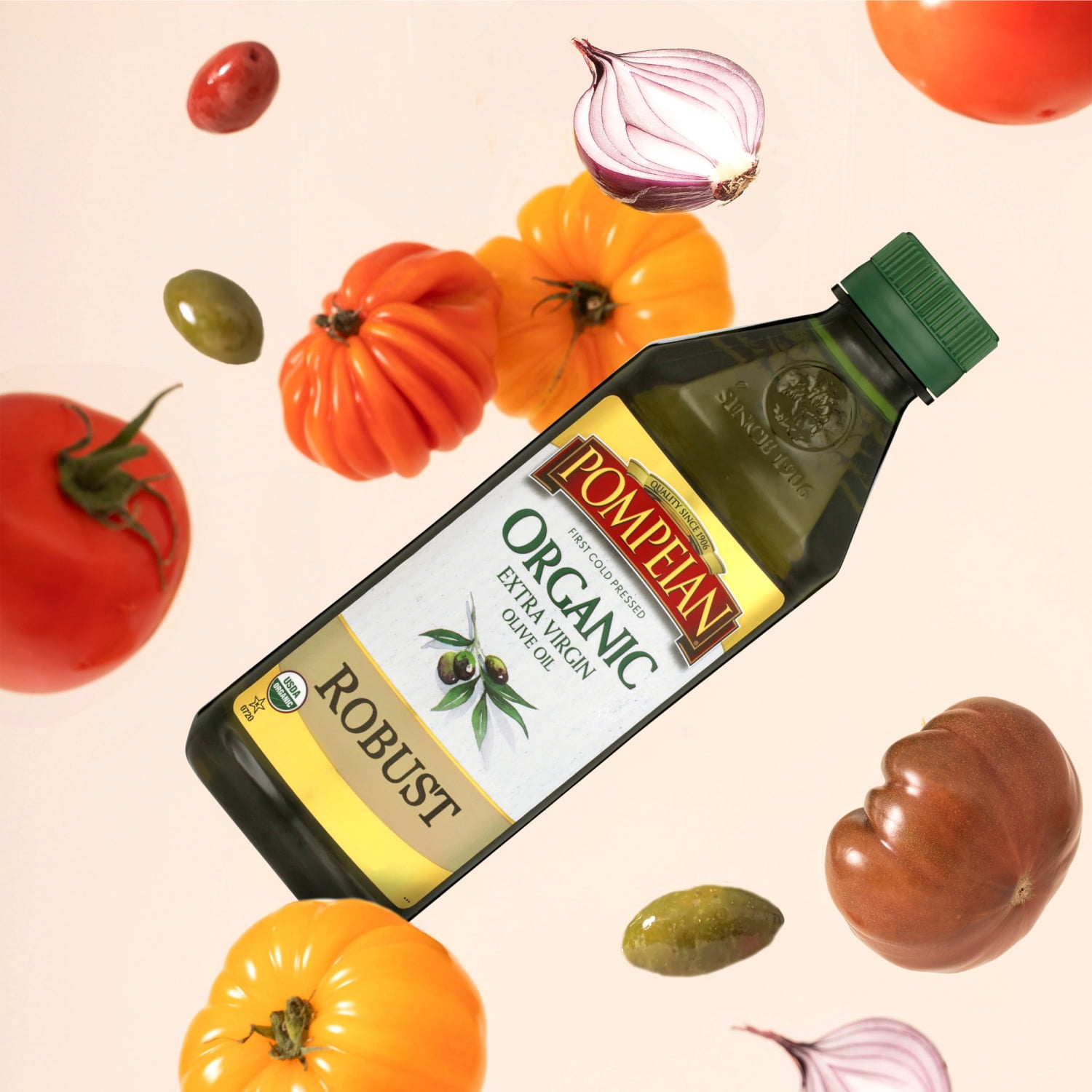 (3 pack) Pompeian Organic Robust Extra Virgin Olive Oil - 48 fl oz